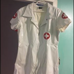 Vinyl nurse costume
